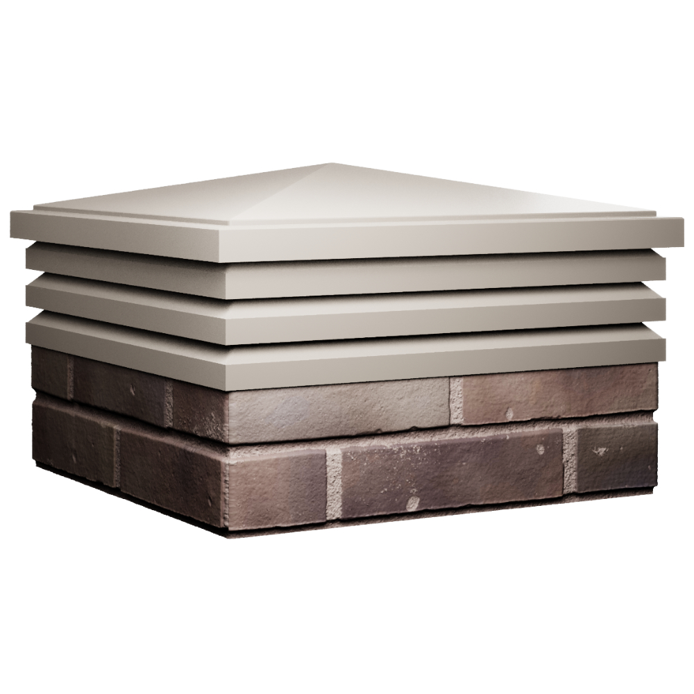 Колпак Zking Бона ХайТек Бежевый на столб 2х2 кирпича (513х513мм) в Жуковском фото