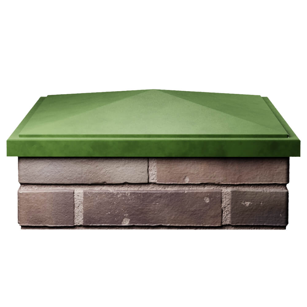 Колпак Zking БонаМоно Зеленый на столб 2х2 кирпича (515х515, 530х530мм) Жуковский фото