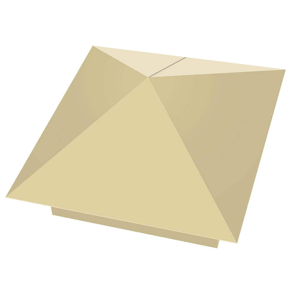 Колпак металлический 400х400мм RAL1014 Бежевый заборный Жуковский фото