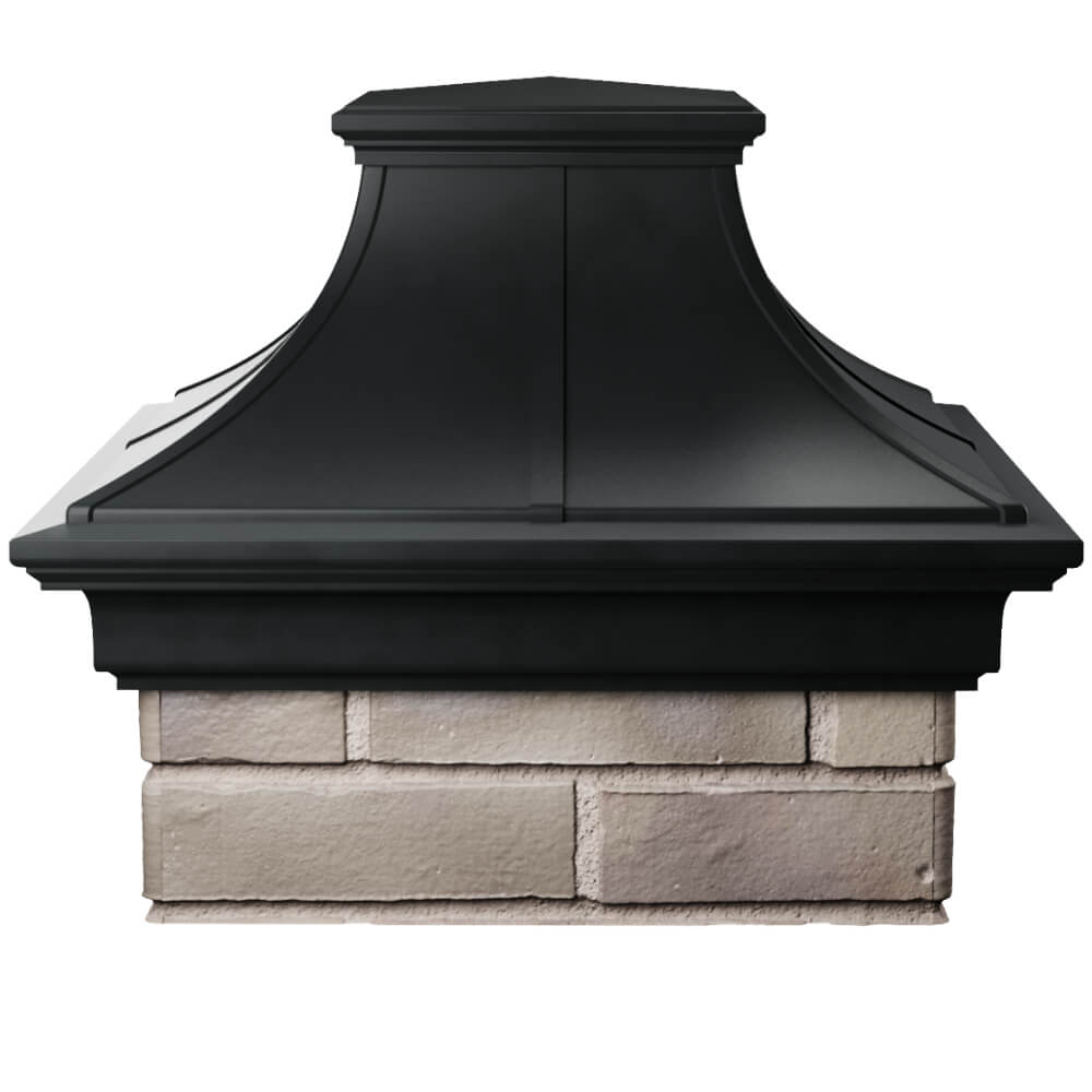Колпак Zking Монблан Премиум Черный на столб 1.5х1.5 кирпича (385х385мм) Жуковский фото