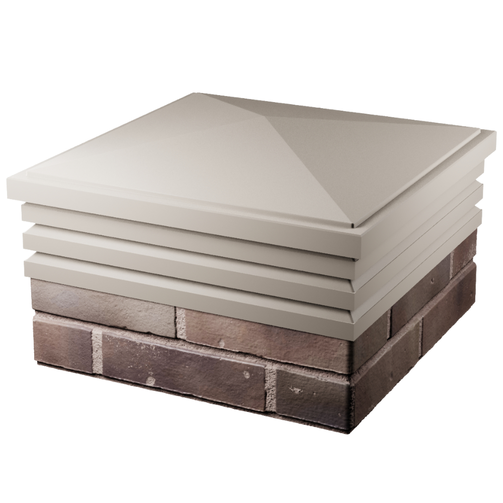 Колпак Zking Бона ХайТек Бежевый на столб 2х2 кирпича (513х513мм) в Жуковском фото