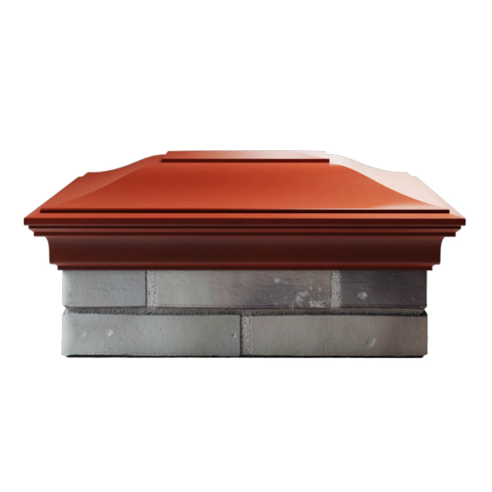 Колпак Zking Монблан Красный на столб 2х1.5 кирпича (515х385мм)