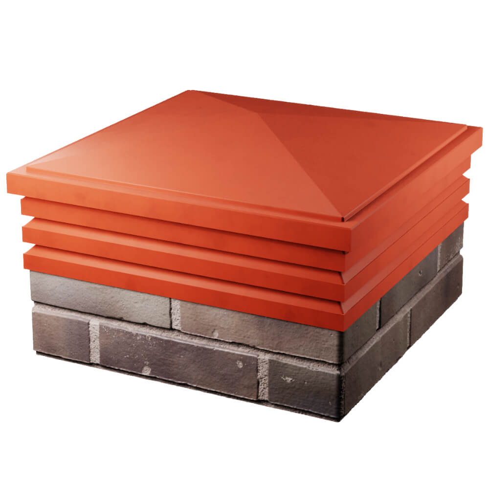 Колпак Zking Бона ХайТек Красный на столб 2х2 кирпича (513х513мм) в Жуковском фото