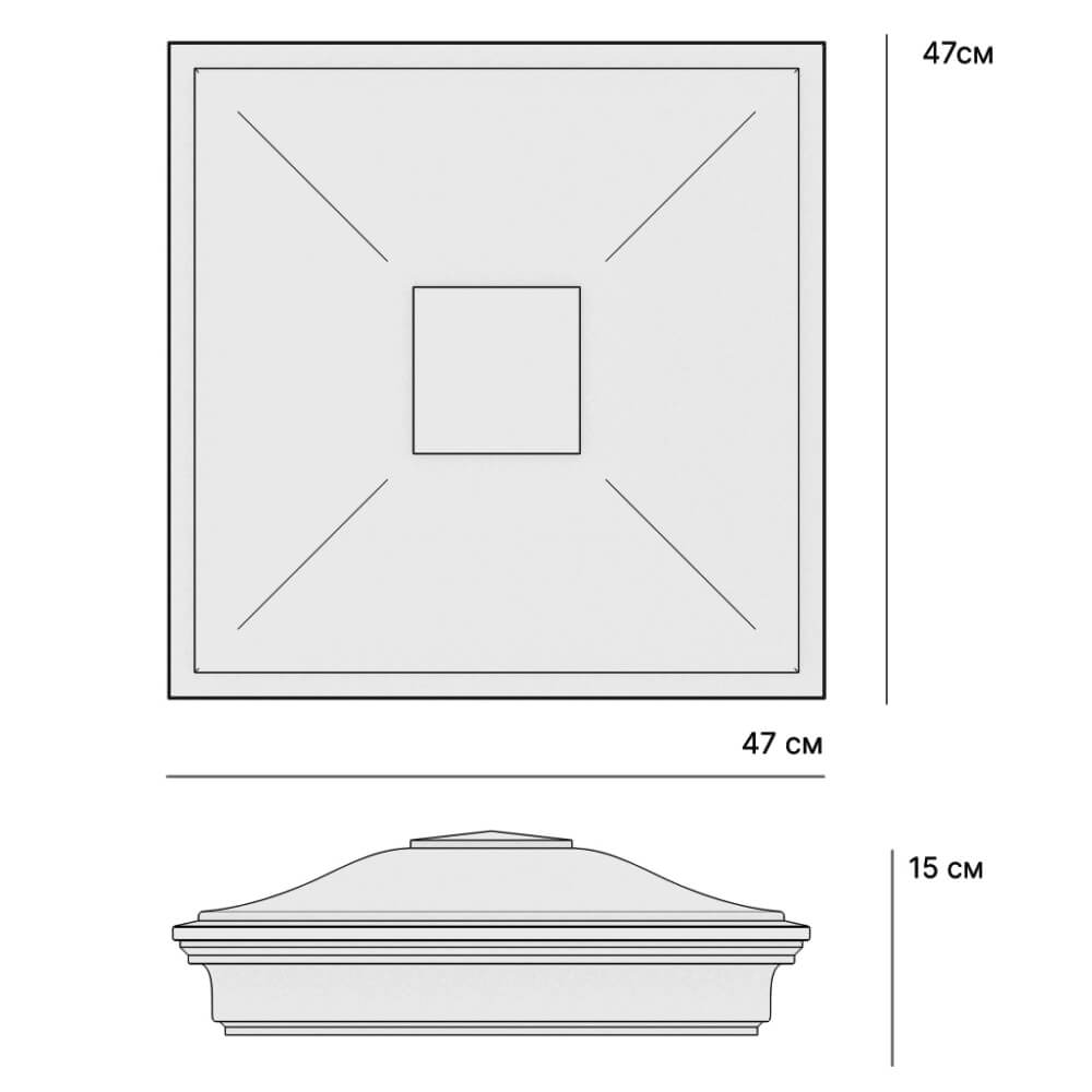 Колпак Zking Монблан Коричневый на столб 1.5х1.5 кирпича (385х385мм) в Жуковском фото