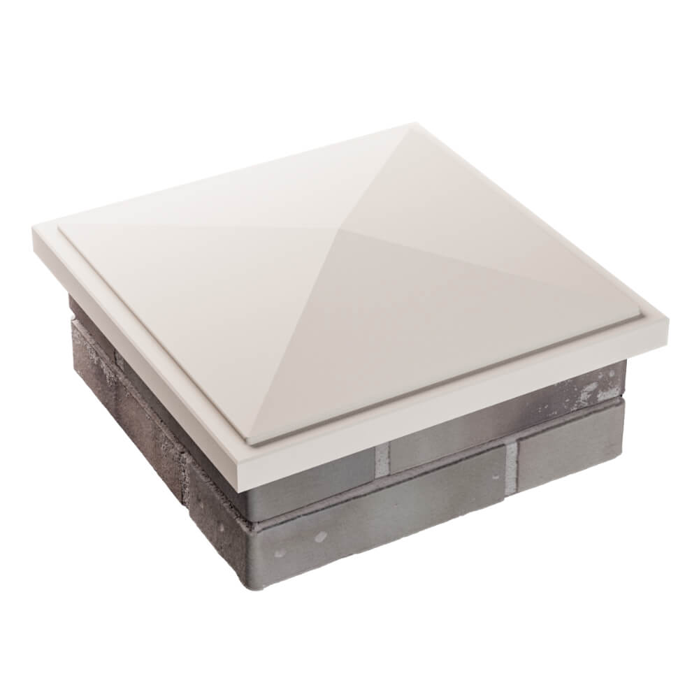 Колпак Zking БонаМоно Бежевый на столб 1.5х1.5 кирпича (385х385, 400х400мм) в Жуковском фото