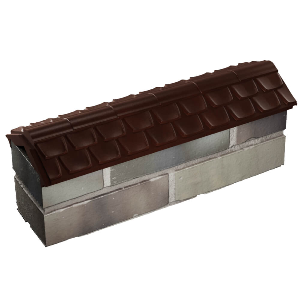 Парапет Zking Эльбрус Коричневый с посадкой на 0.5 кирпича (130мм) в Жуковском фото