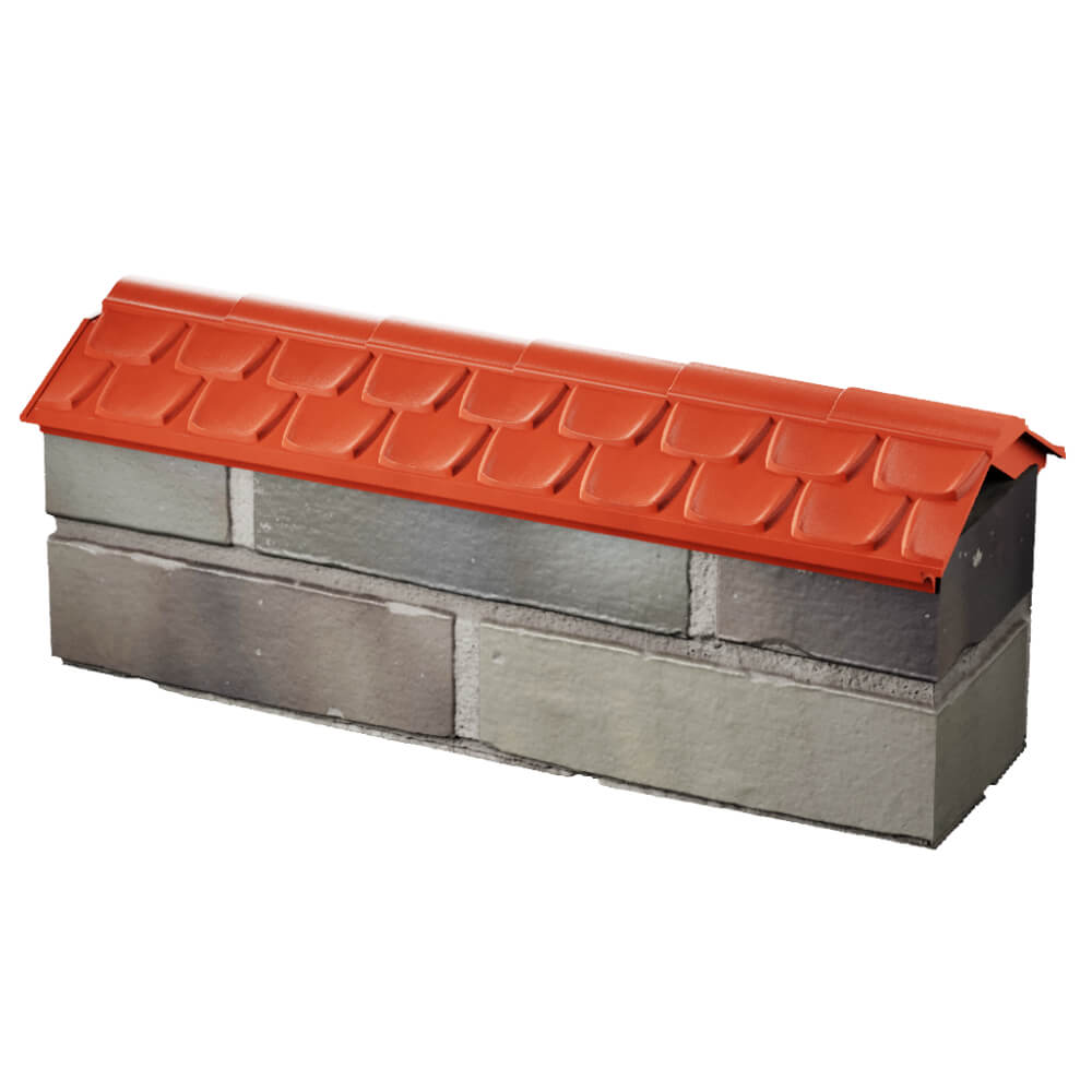 Парапет Zking Эльбрус Красный с посадкой на 0.5 кирпича (130мм) в Жуковском фото