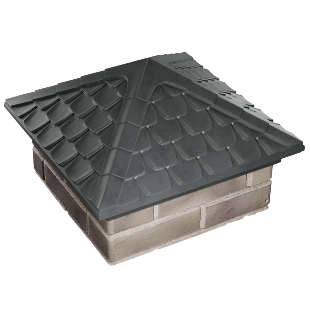 Колпак Zking Эльбрус Серый на столб 1.5х1.5 кирпича (385х385мм) в Жуковском фото