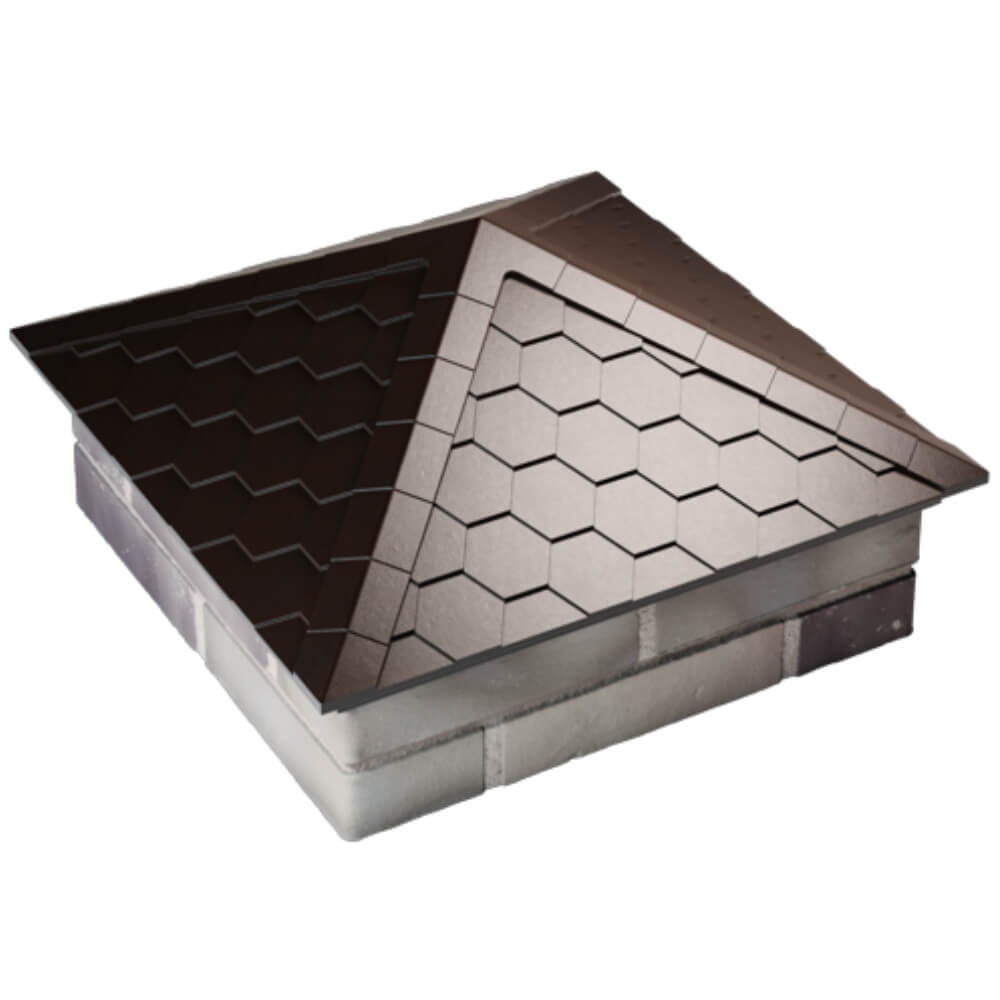Колпак Zking Эверест Коричневый на столб 2х2 кирпича (535х535мм) Жуковский фото