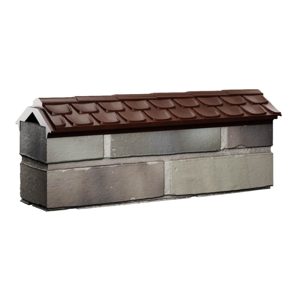 Парапет Zking Эльбрус Коричневый с посадкой на 0.5 кирпича (130мм) Жуковский фото