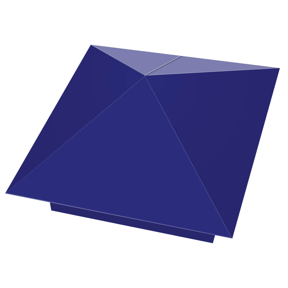 Колпак металлический 400х400мм RAL5002 Синий Ультрамарин заборный Жуковский фото