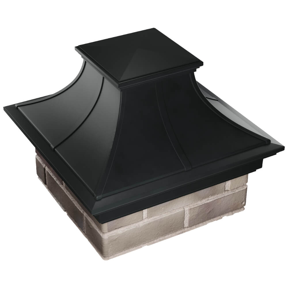 Колпак Zking Монблан Премиум Черный на столб 1.5х1.5 кирпича (385х385мм) в Жуковском фото