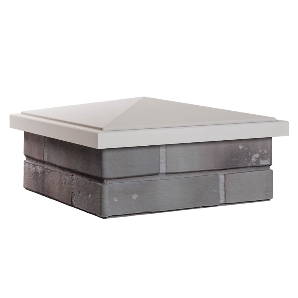 Колпак Zking БонаМоно Бежевый на столб 1.5х1.5 кирпича (385х385, 400х400мм) в Жуковском фото