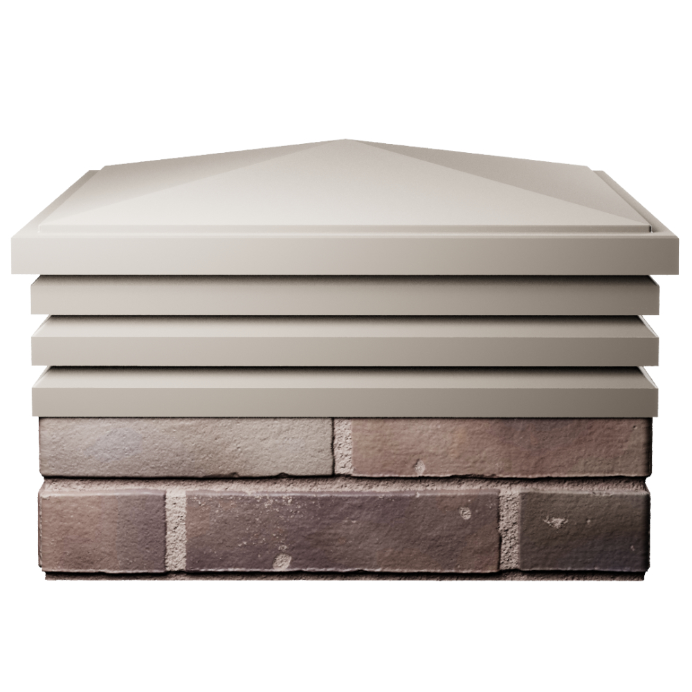 Колпак Zking Бона ХайТек Бежевый на столб 2х2 кирпича (513х513мм) Жуковский фото