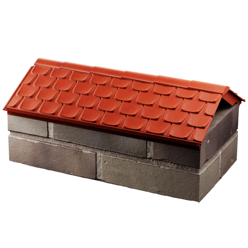 Парапет Zking Эльбрус Красный с посадкой на 1 кирпич (255мм) в Жуковском фото