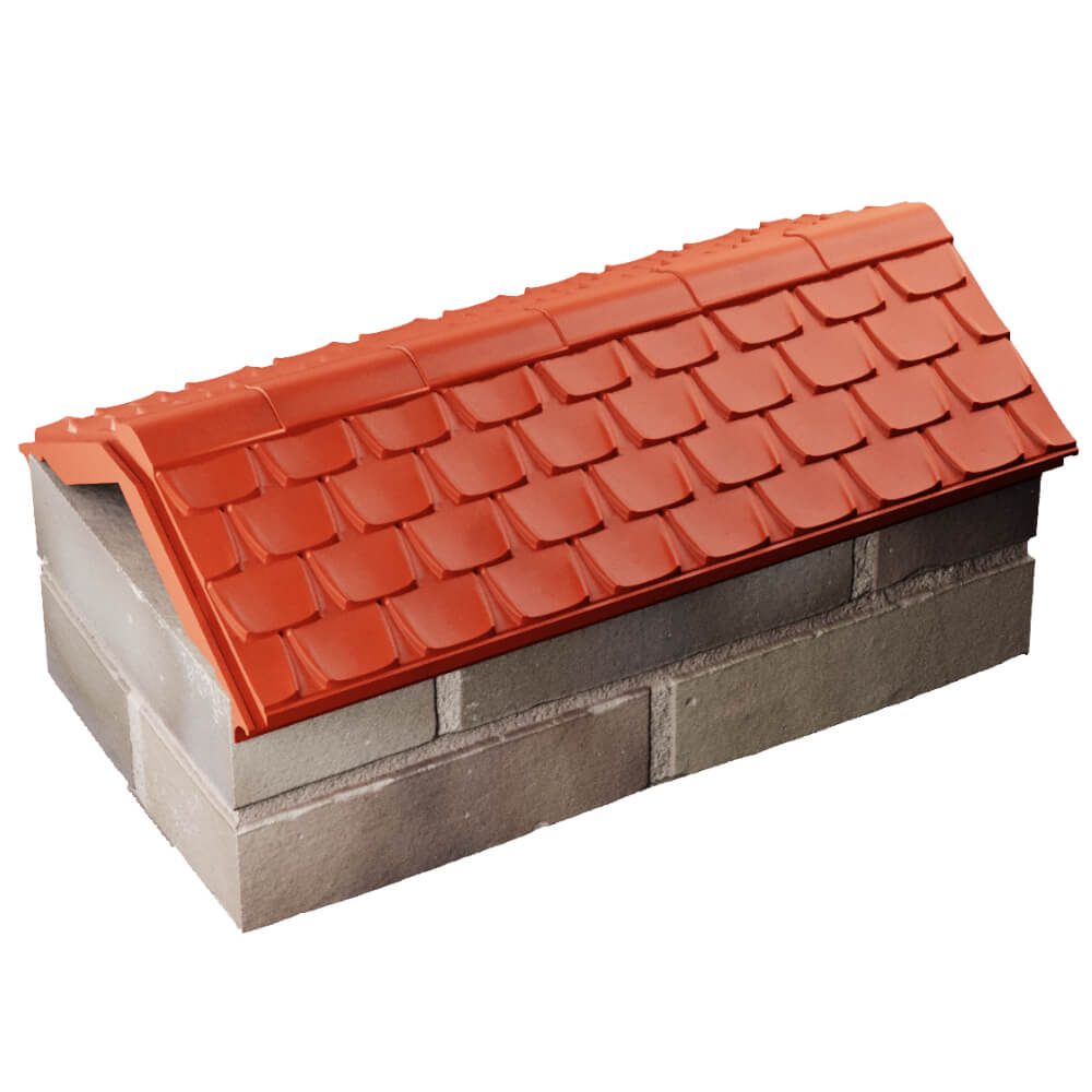 Парапет Zking Эльбрус Красный с посадкой на 1 кирпич (255мм) в Жуковском фото