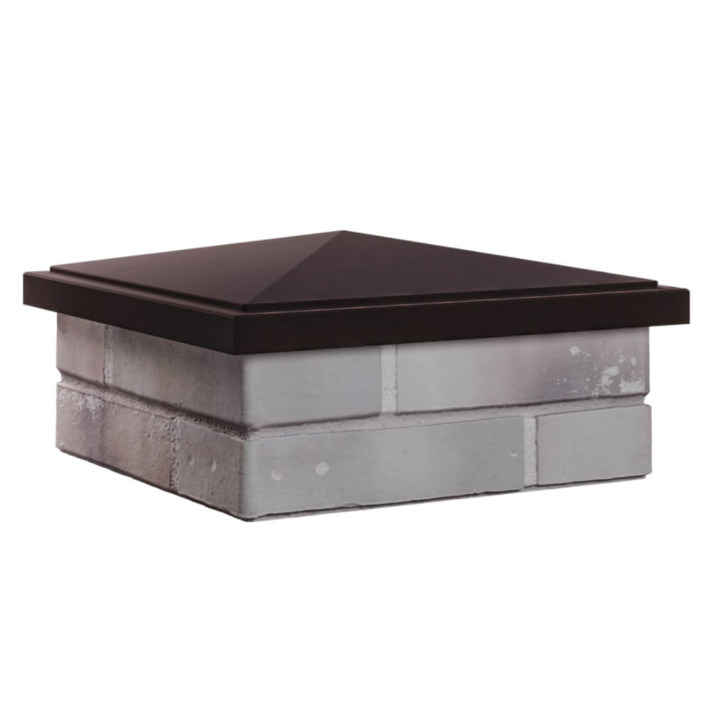 Колпак Zking БонаМоно Коричневый на столб 1.5х1.5 кирпича (385х385, 400х400мм) в Жуковском фото