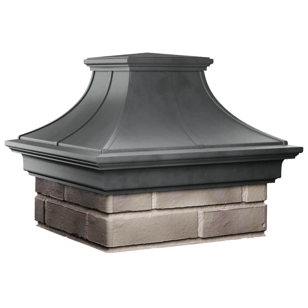 Колпак Zking Монблан Премиум Серый на столб 1.5х1.5 кирпича (385х385мм) в Жуковском фото