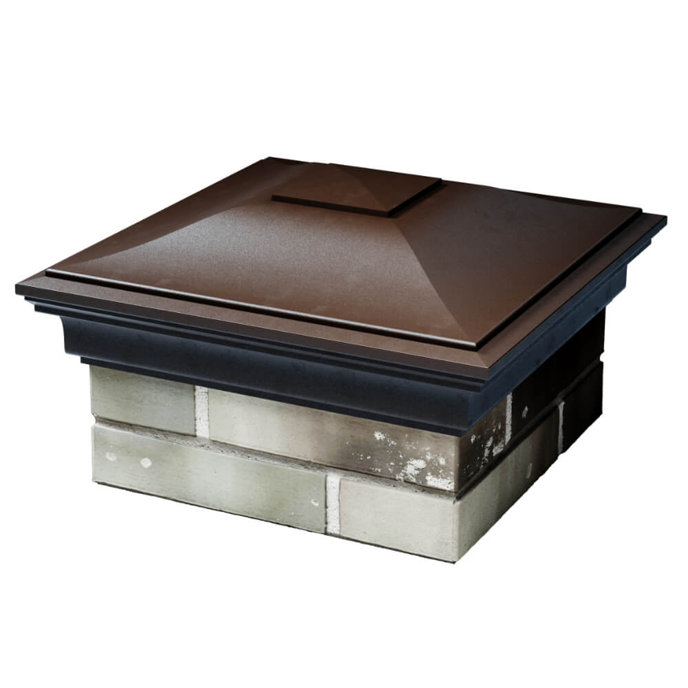 Колпак Zking Монблан Коричневый на столб 1.5х1.5 кирпича (385х385мм) в Жуковском фото