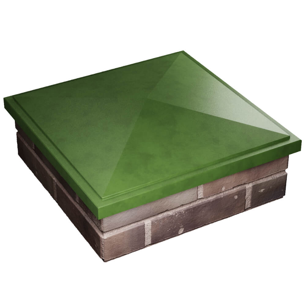 Колпак Zking БонаМоно Зеленый на столб 2х2 кирпича (515х515, 530х530мм) в Жуковском фото