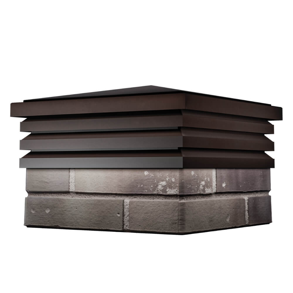 Колпак Zking Бона ХайТек Коричневый на столб 1.5х1.5 кирпича (385х385мм) в Жуковском фото