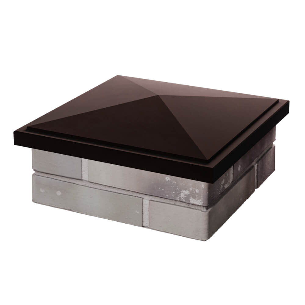 Колпак Zking БонаМоно Коричневый на столб 1.5х1.5 кирпича (385х385, 400х400мм) в Жуковском фото