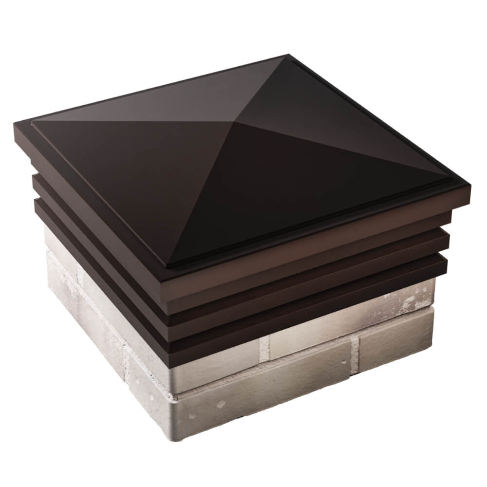 Колпак Zking Бона ХайТек Коричневый на столб 1.5х1.5 кирпича (385х385мм) в Жуковском фото