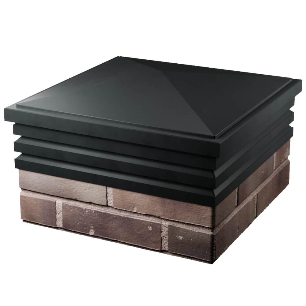 Колпак Zking Бона ХайТек Черный на столб 2х2 кирпича (513х513мм) в Жуковском фото