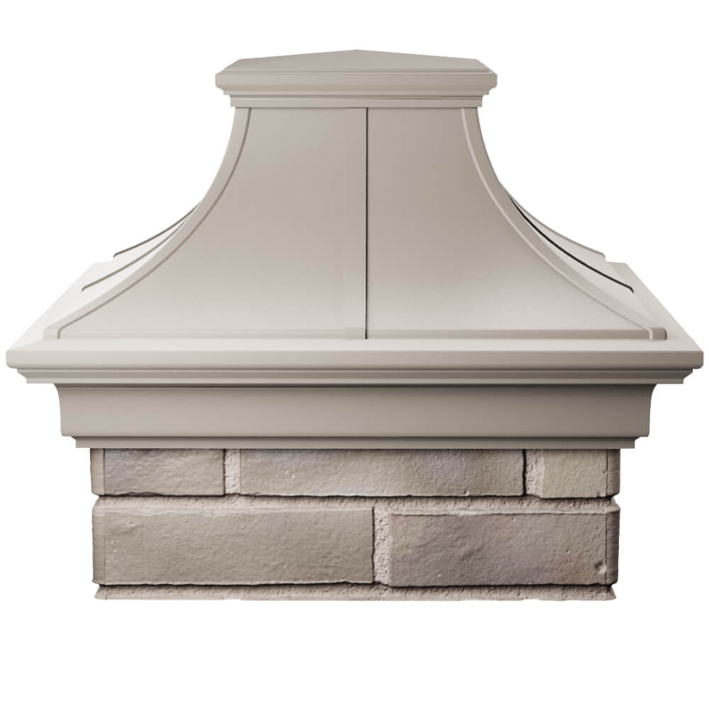 Колпак Zking Монблан Премиум Бежевый на столб 1.5х1.5 кирпича (385х385мм) Жуковский фото