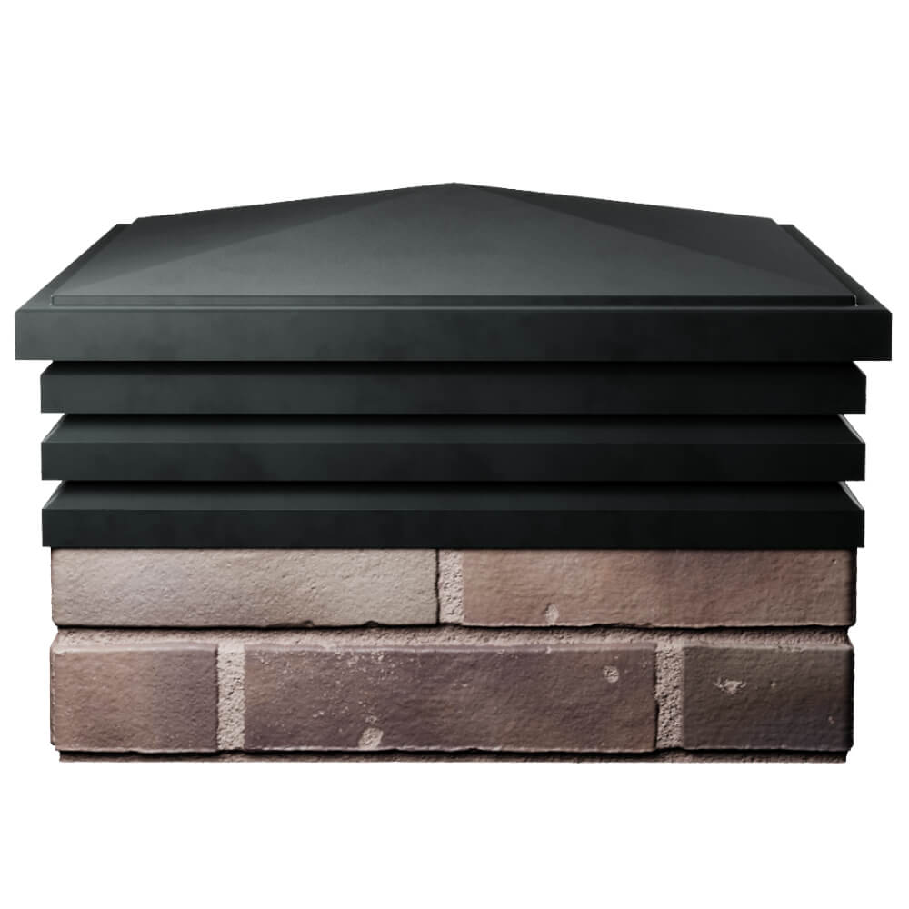 Колпак Zking Бона ХайТек Черный на столб 2х2 кирпича (513х513мм) Жуковский фото