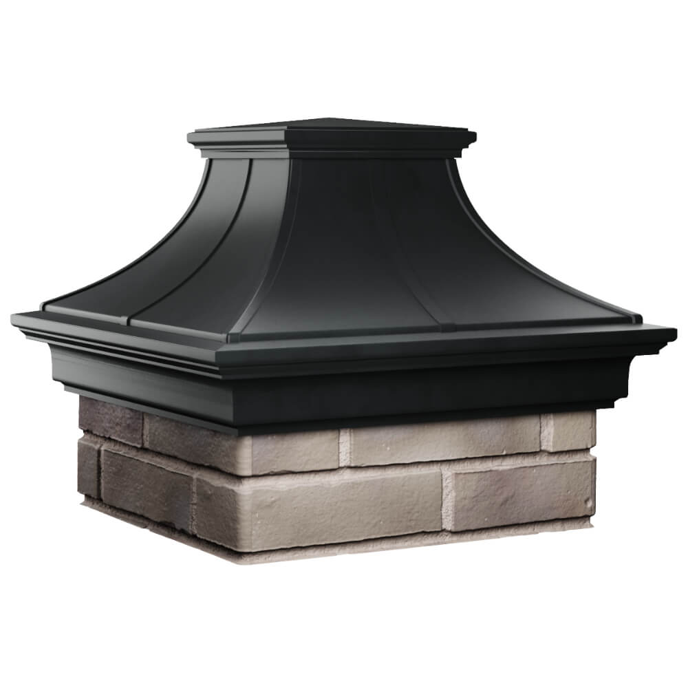 Колпак Zking Монблан Премиум Черный на столб 1.5х1.5 кирпича (385х385мм) в Жуковском фото