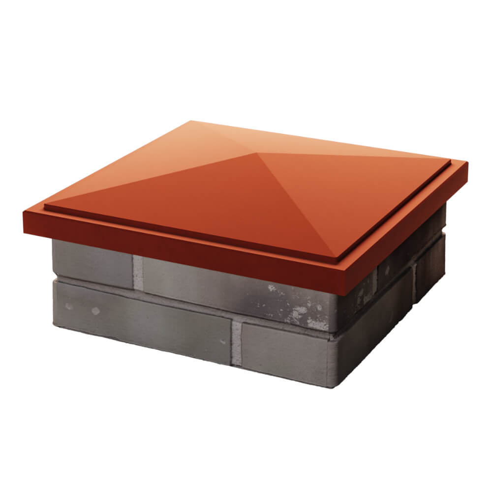 Колпак Zking БонаМоно Красный на столб 1.5х1.5 кирпича (385х385, 400х400мм) в Жуковском фото