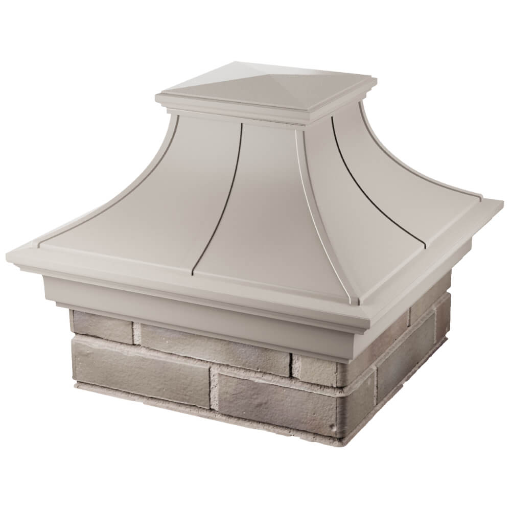 Колпак Zking Монблан Премиум Бежевый на столб 1.5х1.5 кирпича (385х385мм) в Жуковском фото