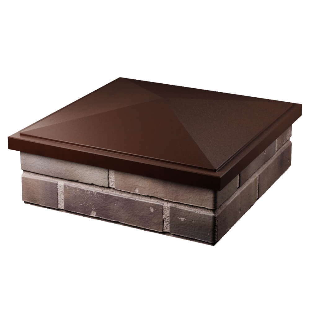 Колпак Zking БонаМоно Коричневый на столб 2х2 кирпича (515х515, 530х530мм) в Жуковском фото