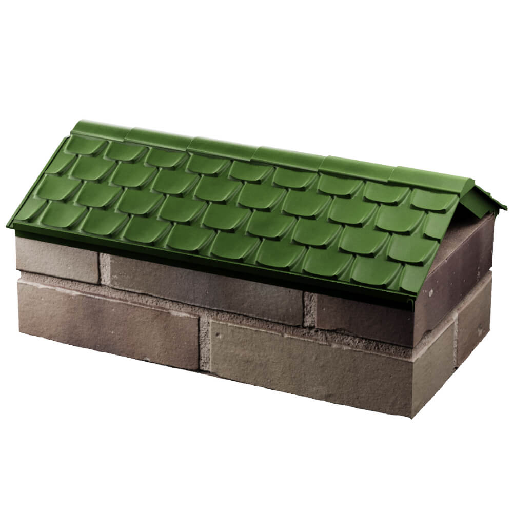 Парапет Zking Эльбрус Зеленый с посадкой на 1 кирпич (255мм) в Жуковском фото