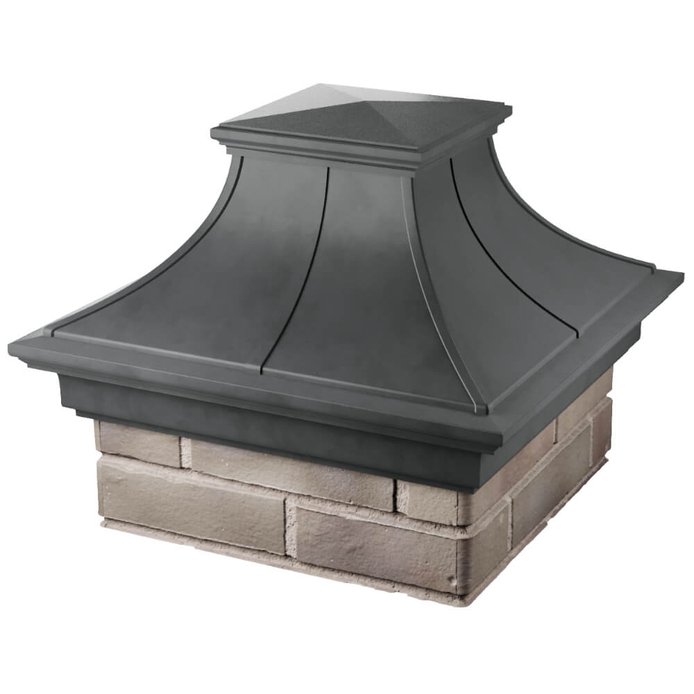 Колпак Zking Монблан Премиум Серый на столб 1.5х1.5 кирпича (385х385мм) в Жуковском фото