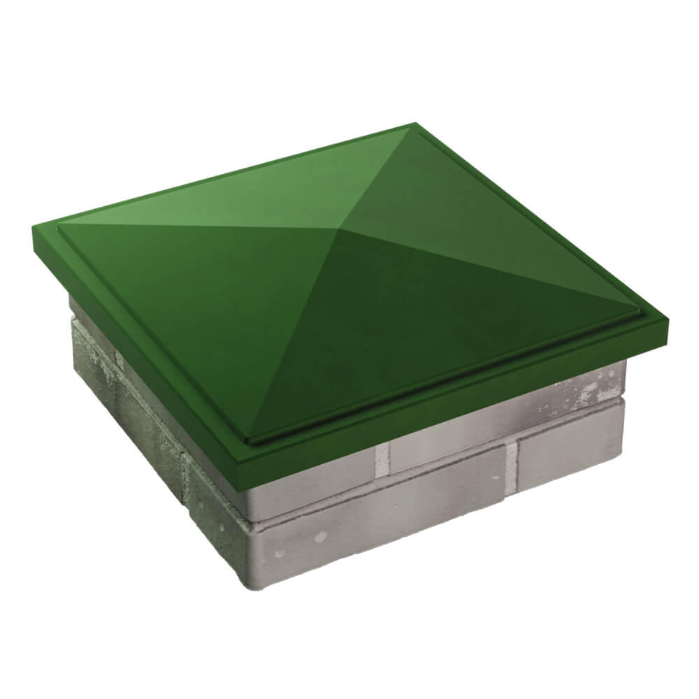 Колпак Zking БонаМоно Зеленый на столб 1.5х1.5 кирпича (385х385, 400х400мм) в Жуковском фото