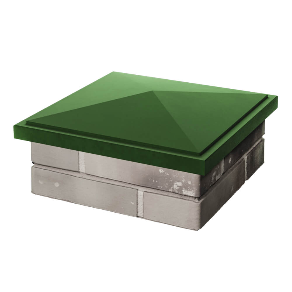 Колпак Zking БонаМоно Зеленый на столб 1.5х1.5 кирпича (385х385, 400х400мм) в Жуковском фото