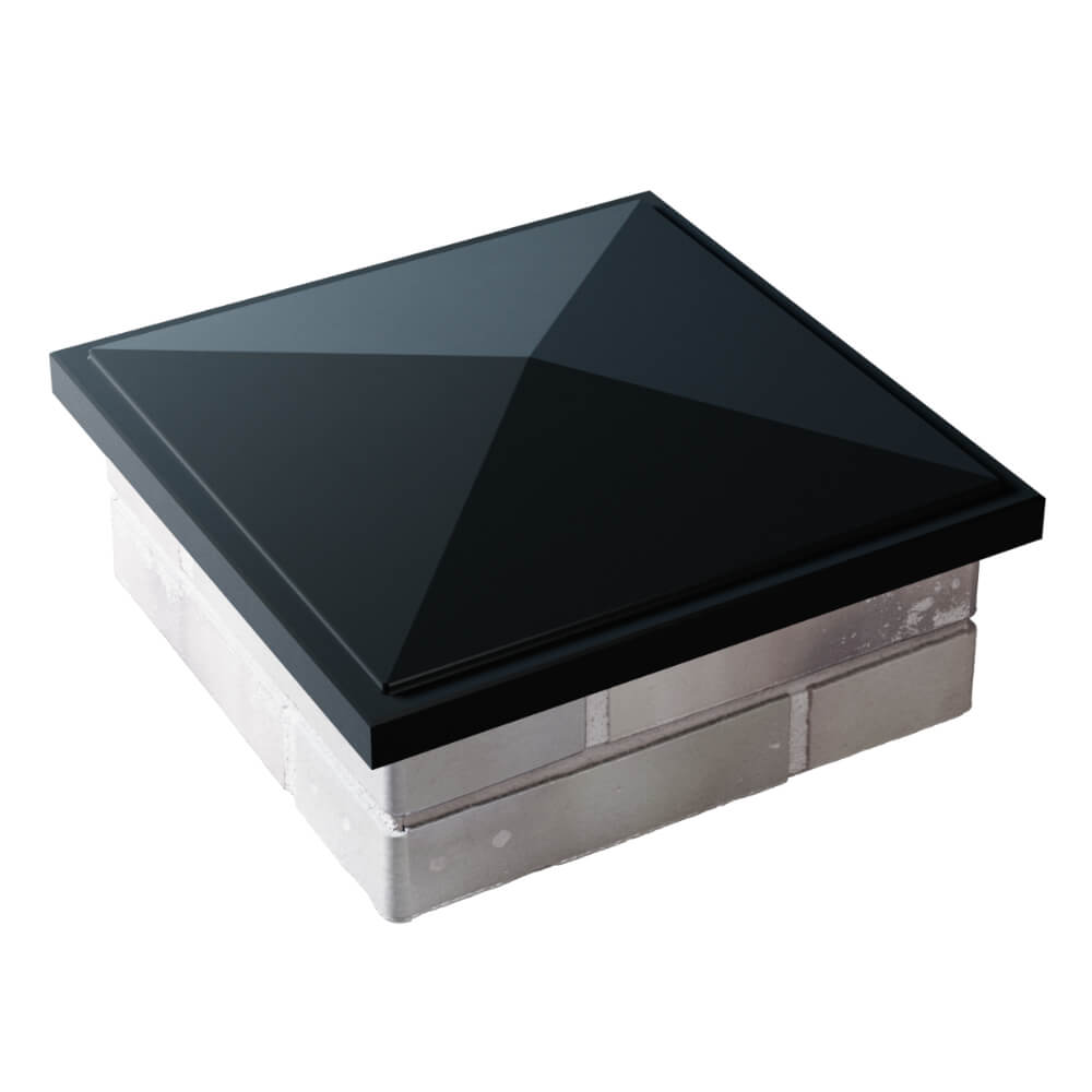 Колпак Zking БонаМоно Черный на столб 1.5х1.5 кирпича (385х385, 400х400мм) в Жуковском фото