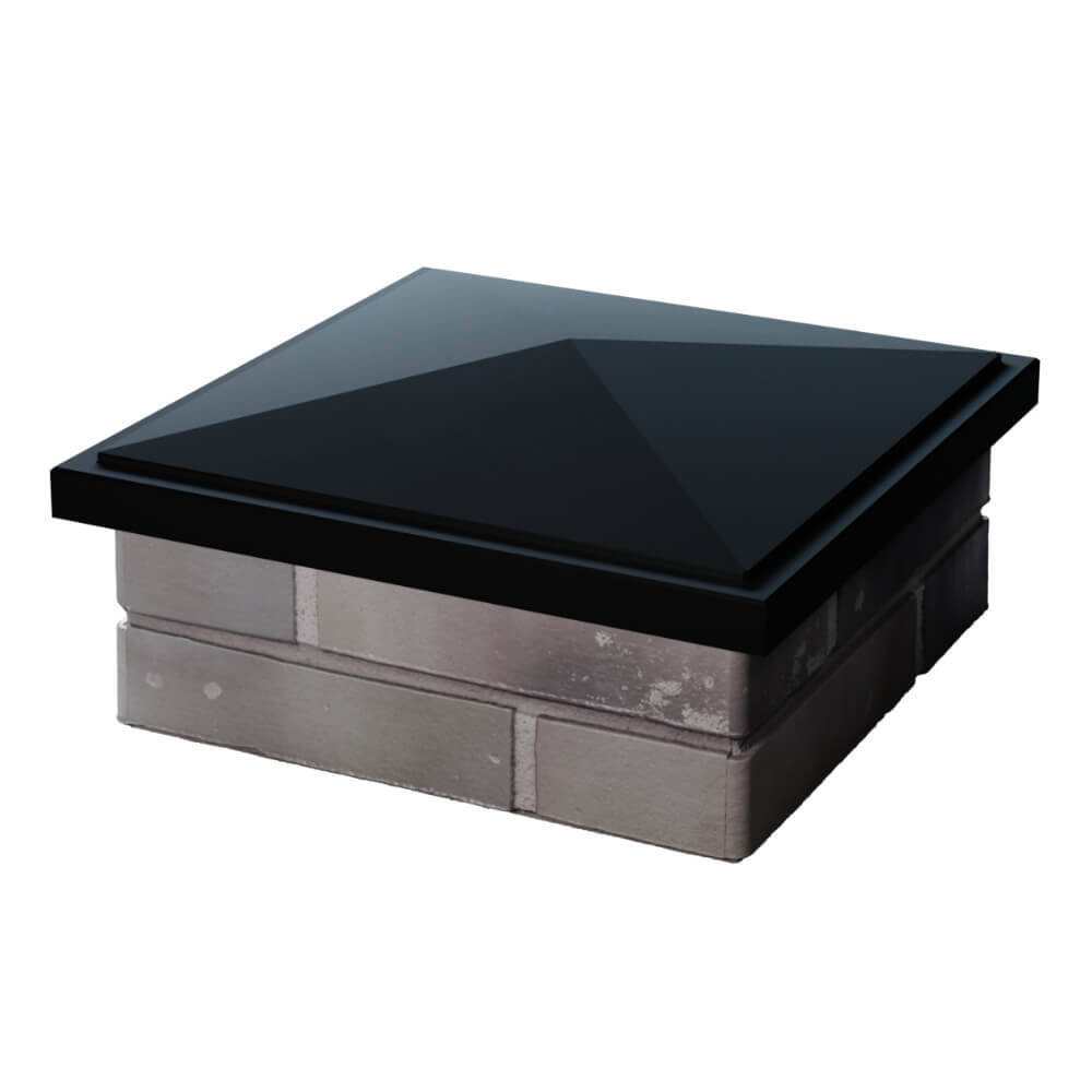 Колпак Zking БонаМоно Черный на столб 1.5х1.5 кирпича (385х385, 400х400мм) в Жуковском фото