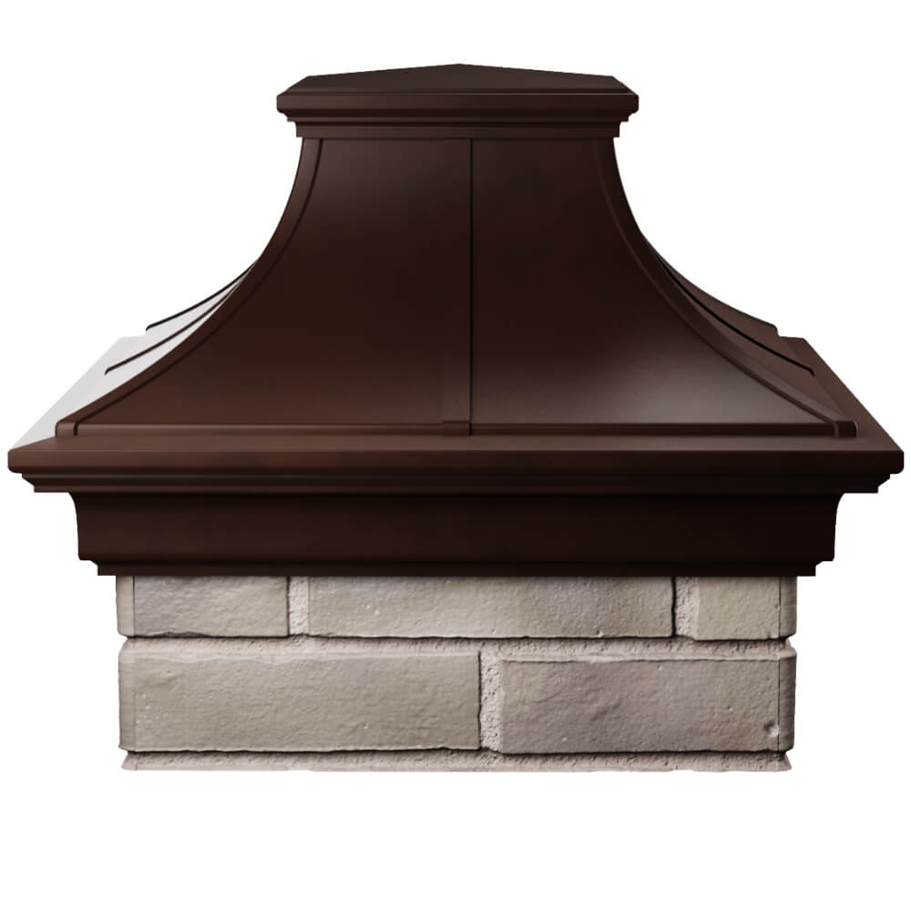 Колпак Zking Монблан Премиум Коричневый на столб 1.5х1.5 кирпича (385х385мм) Жуковский фото
