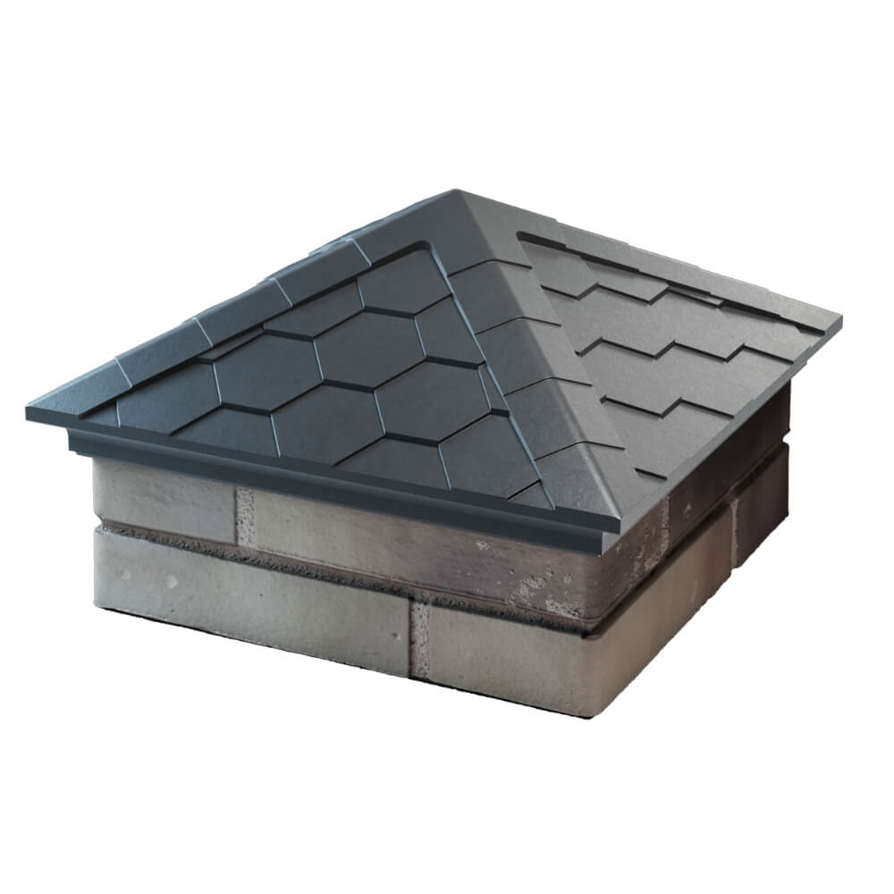 Колпак Zking Эверест Серый на столб 1.5х1.5 кирпича (390х390мм) в Жуковском фото