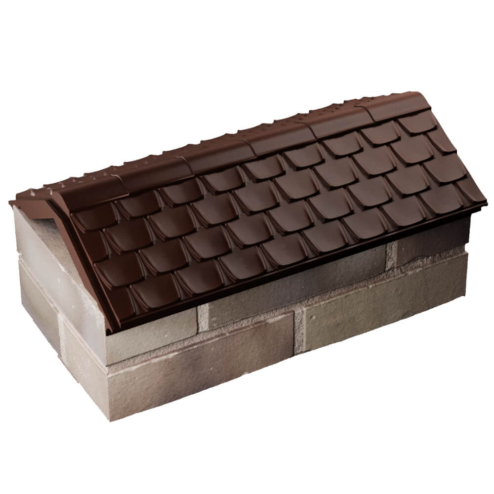 Парапет Zking Эльбрус Коричневый с посадкой на 1 кирпич (255мм) в Жуковском фото