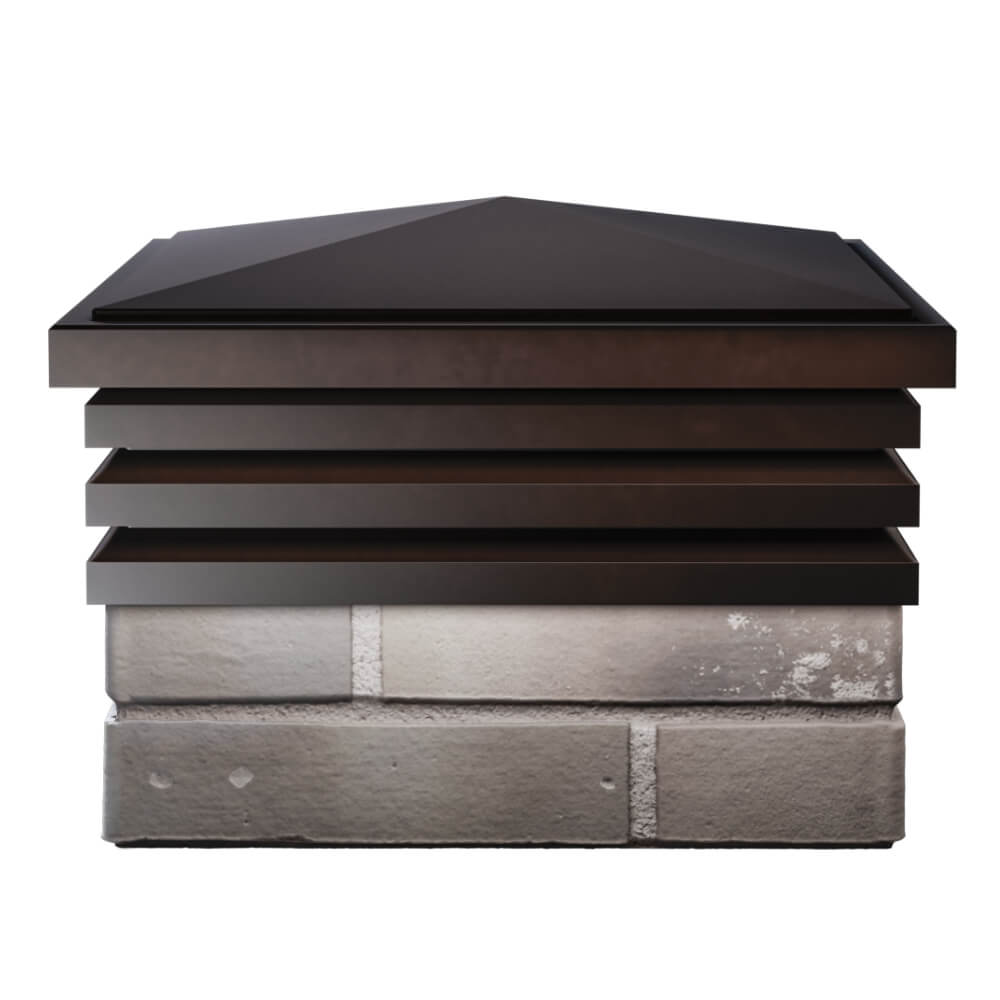 Колпак Zking Бона ХайТек Коричневый на столб 1.5х1.5 кирпича (385х385мм) Жуковский фото