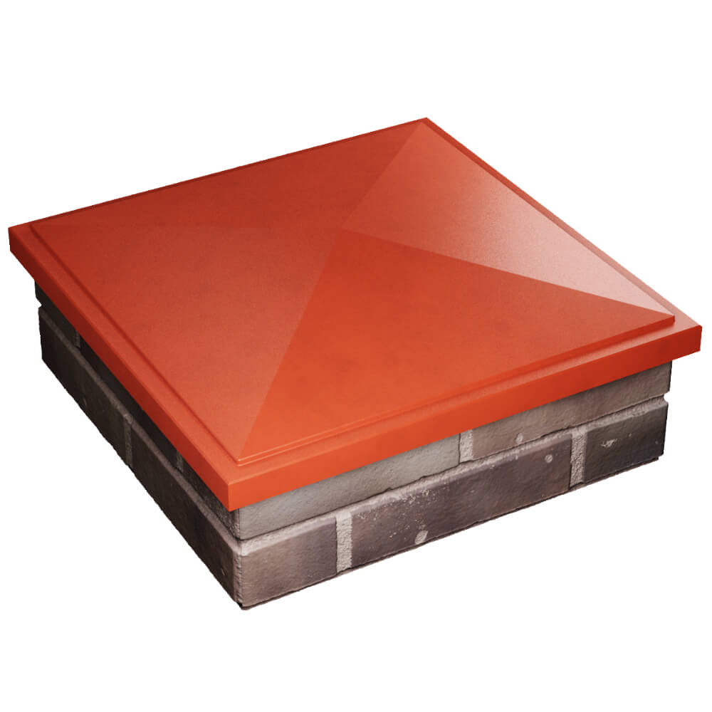 Колпак Zking БонаМоно Красный на столб 2х2 кирпича (515х515, 530х530мм) в Жуковском фото