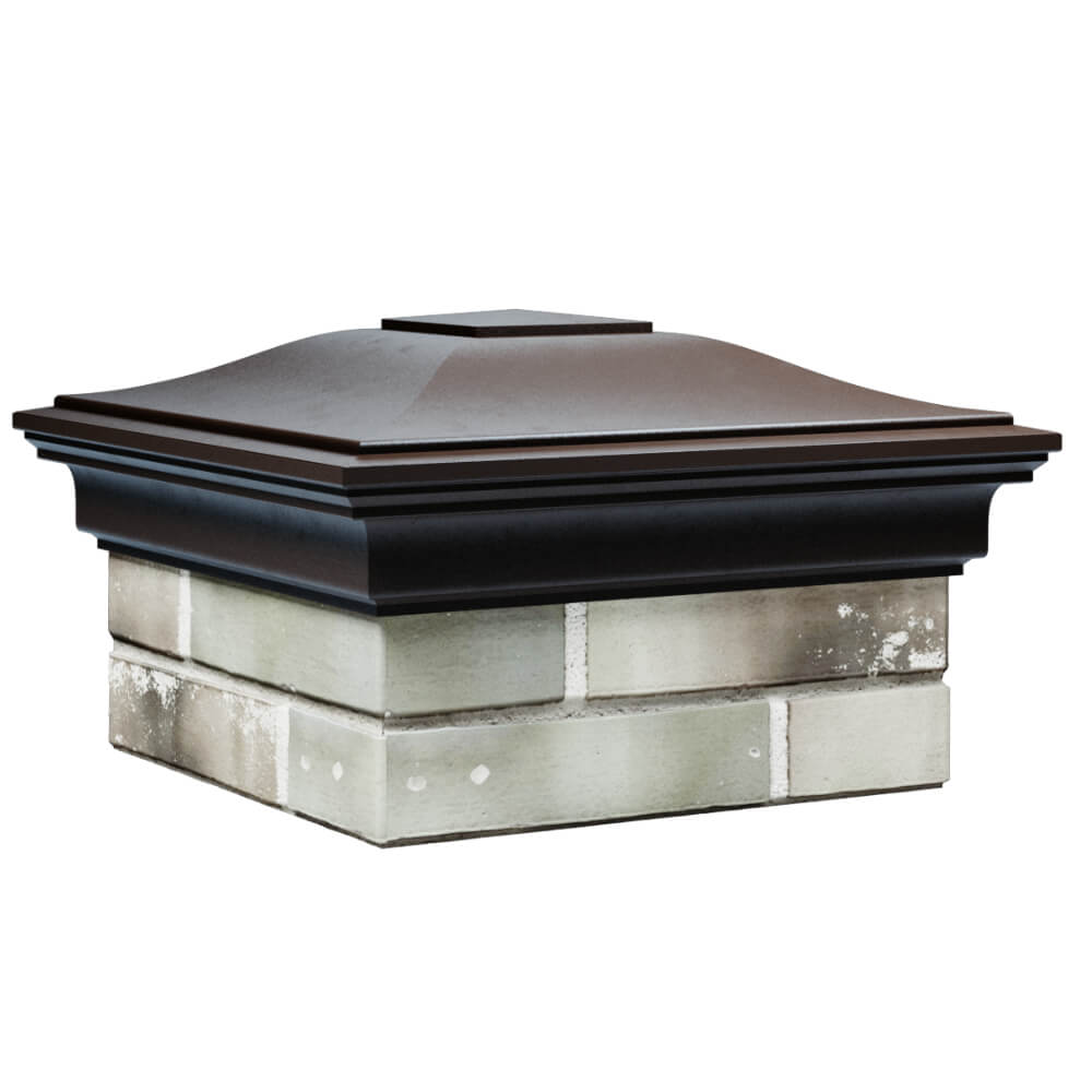 Колпак Zking Монблан Коричневый на столб 1.5х1.5 кирпича (385х385мм) в Жуковском фото