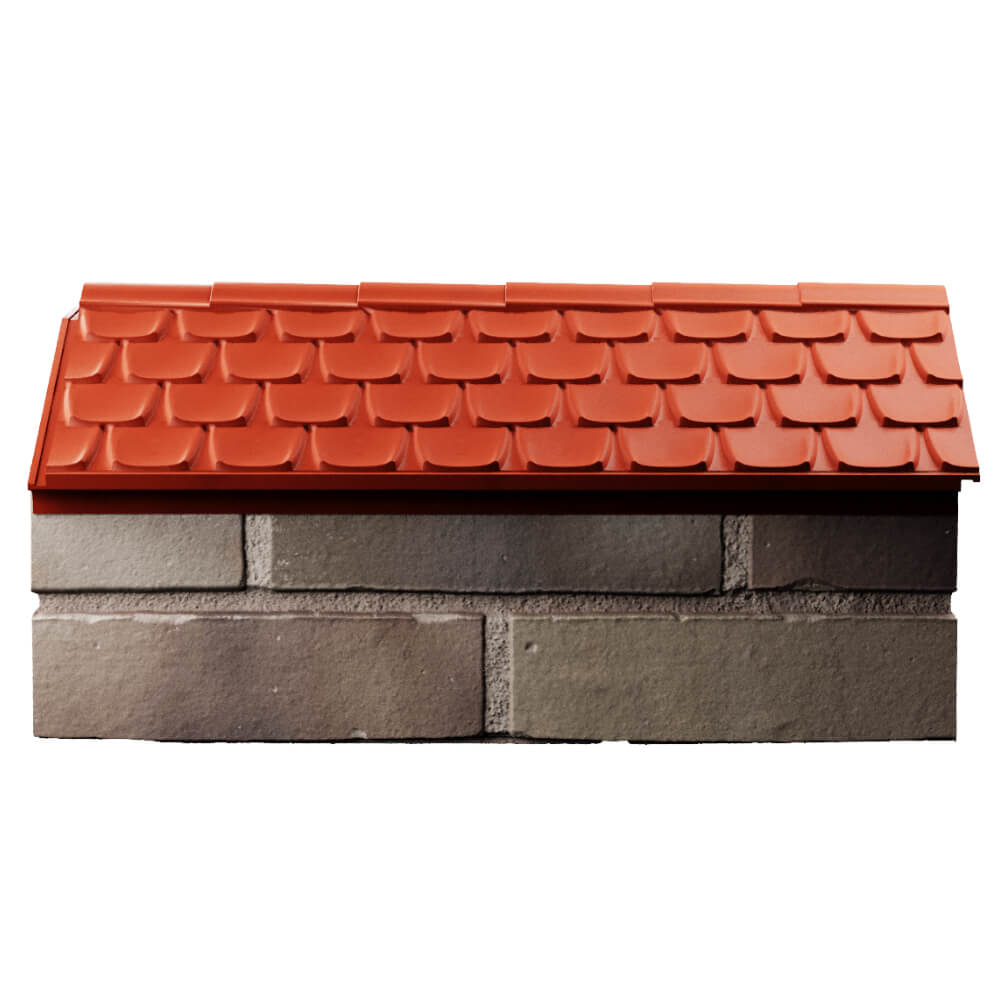 Парапет Zking Эльбрус Красный с посадкой на 1 кирпич (255мм) в Жуковском фото