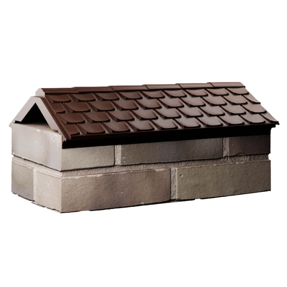 Парапет Zking Эльбрус Коричневый с посадкой на 1 кирпич (255мм) Жуковский фото